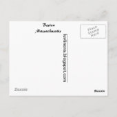 Groeten uit Boston Briefkaart (Achterkant)