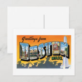 Groeten uit Boston! Briefkaart (Voorkant / Achterkant)
