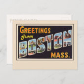 Groeten uit Boston, massaal  Briefkaart (Voorkant / Achterkant)