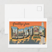  groeten uit Boston, Massachusetts Briefkaart (Voorkant / Achterkant)