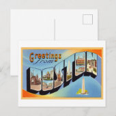  groeten uit Boston, Massachusetts Briefkaart (Voorkant / Achterkant)