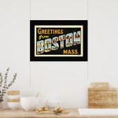 Groeten uit Boston, Massachusetts. Poster (Keuken)