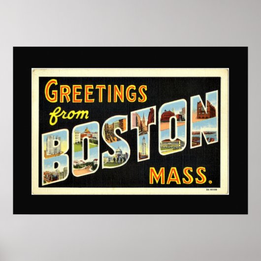 Groeten uit Boston, Massachusetts. Poster (Voorkant)