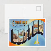 Groeten uit Boston, Massachusetts Travel Briefkaart (Voorkant / Achterkant)