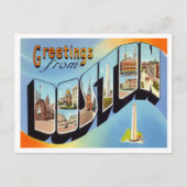 Groeten uit Boston, Massachusetts Travel Briefkaart (Voorkant)