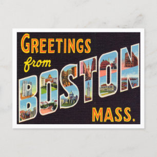 Groeten uit Boston, Massachusetts Travel Briefkaart