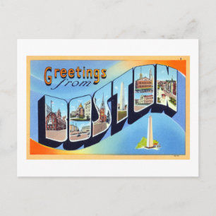  groeten uit Boston Travel poster Briefkaart
