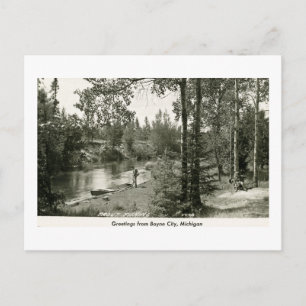 Groeten uit Boyne City, MI. Geviste forel Briefkaart