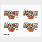 Groeten uit Bradley Beach New Jersey Rechthoekige Sticker (Vel)