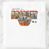 Groeten uit Bradley Beach New Jersey Rechthoekige Sticker (Tas)