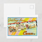  groeten uit Bridgeport, Connecticut Briefkaart (Voorkant / Achterkant)