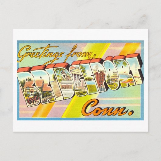  groeten uit Bridgeport, Connecticut Briefkaart (Voorkant)