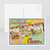 Groeten uit Bridgeport, Connecticut Travel Briefkaart (Voorkant / Achterkant)