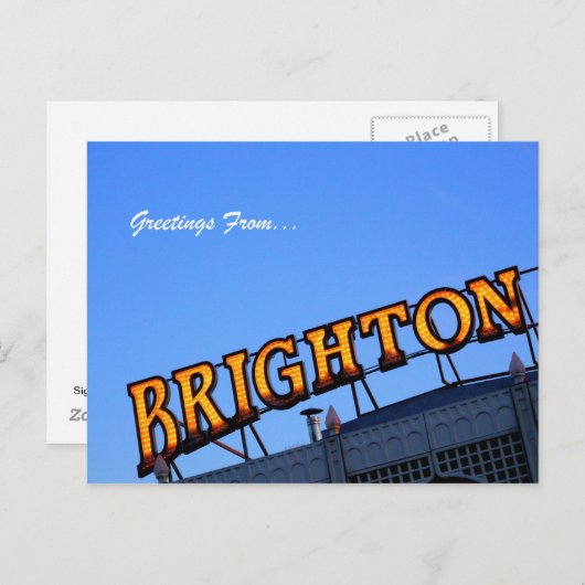 Groeten uit BRIGHTON Briefkaart (Voorkant / Achterkant)