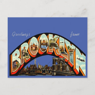  groeten uit Brooklyn, New York Travel Briefkaart