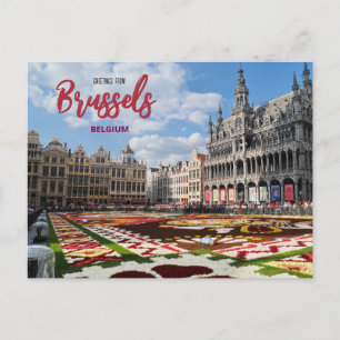 Groeten uit Brussel België Reisansichtkaart Briefkaart