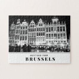 Groeten uit Brussel Zwart & Wit Foto Legpuzzel