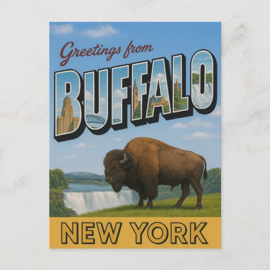 Groeten uit Buffalo New York Briefkaart (Voorkant)