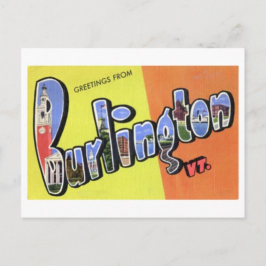 groeten uit Burlington, Vermont Briefkaart (Voorkant)