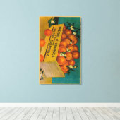 Groeten uit Californië, Box OrangeState Canvas Afdruk (Insitu (Houten vloer))