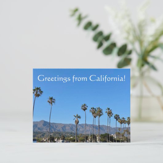 Groeten uit Californië! Briefkaart (Staand voorkant)