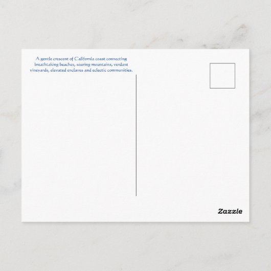 Groeten uit Californië! Briefkaart (Achterkant)