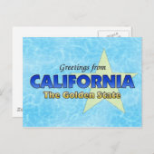 Groeten uit Californië Briefkaart (Voorkant / Achterkant)