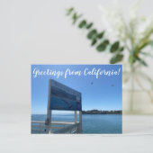 Groeten uit Californië! Briefkaart (Staand voorkant)