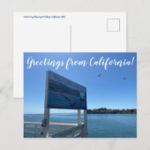 Groeten uit Californië! Briefkaart (Voorkant / Achterkant)