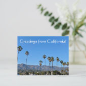 Groeten uit Californië! Briefkaart (Staand voorkant)
