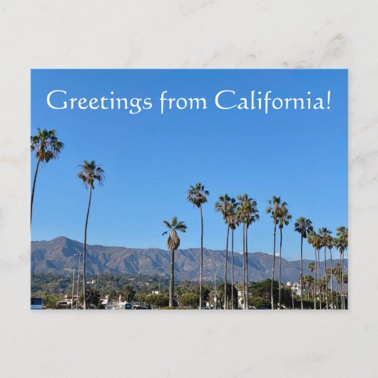 Groeten uit Californië! Briefkaart (Voorkant)