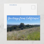 Groeten uit Californië! Briefkaart (Voorkant / Achterkant)