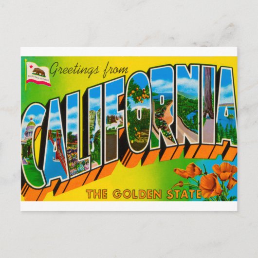 Groeten uit Californië Briefkaart (Voorkant)
