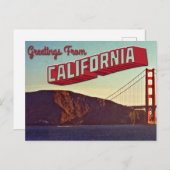 Groeten uit Californië Briefkaart (Voorkant / Achterkant)