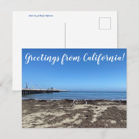 Groeten uit Californië! Briefkaart (Voorkant / Achterkant)