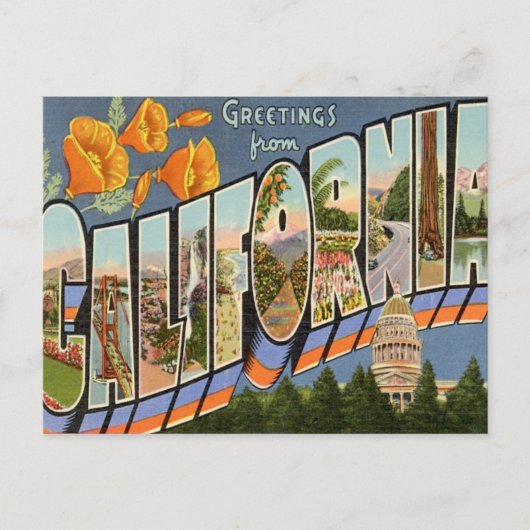 Groeten uit Californië Briefkaart (Voorkant)
