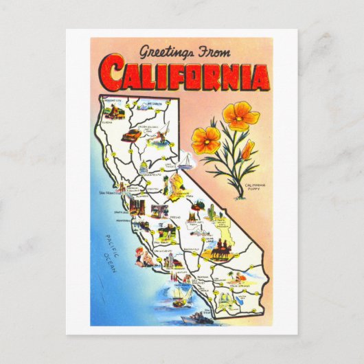  Groeten uit Californië Kaart (Voorkant)