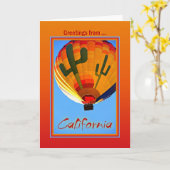 Groeten uit Californië Kaart (Gele Bloem)