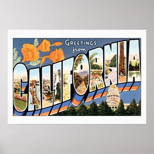 Groeten uit Californië Poster (Voorkant)