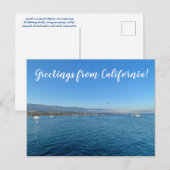 Groeten uit Californië: Santa Barbara Briefkaart (Voorkant / Achterkant)