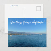 Groeten uit Californië: Santa Barbara Briefkaart (Voorkant / Achterkant)