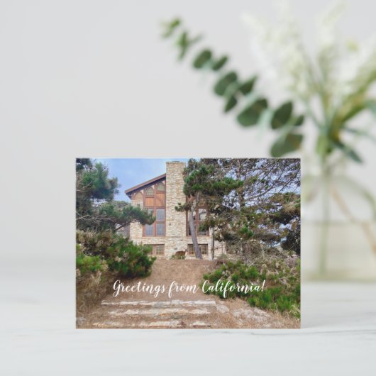 Groeten uit Californië: "Vluchtel door het Zee" Briefkaart (Staand voorkant)