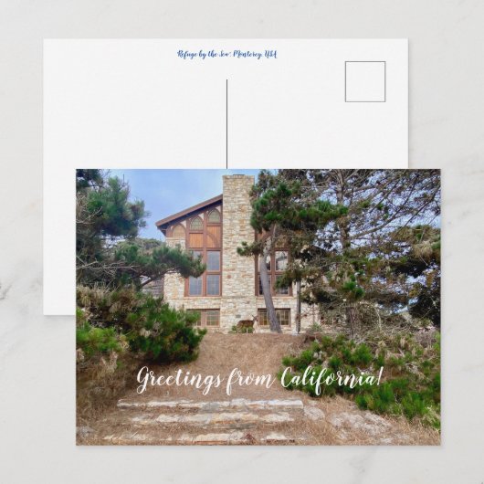 Groeten uit Californië: "Vluchtel door het Zee" Briefkaart (Voorkant / Achterkant)