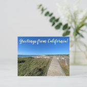 Groeten uit Californië: Vluchtel van het Zee Briefkaart (Staand voorkant)