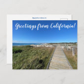 Groeten uit Californië: Vluchtel van het Zee Briefkaart (Voorkant / Achterkant)