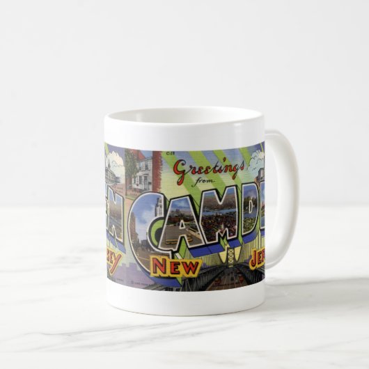 Groeten uit Camden, NJ  Briefkaart Mok (Voorkant rechts)