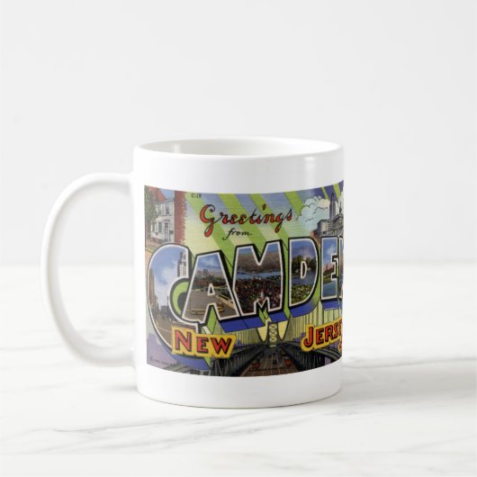 Groeten uit Camden, NJ Briefkaart Mok (Links)
