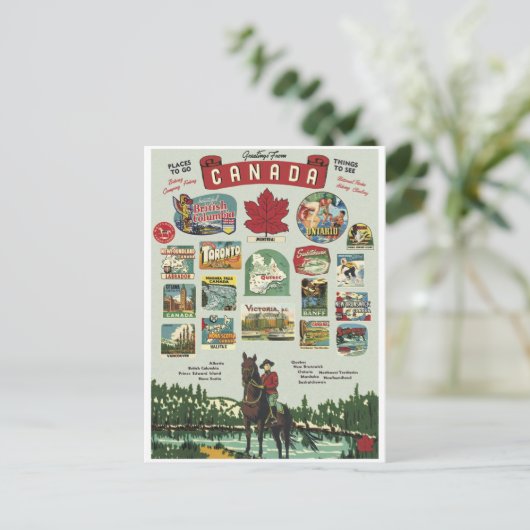 Groeten uit Canada Briefkaart (Staand voorkant)