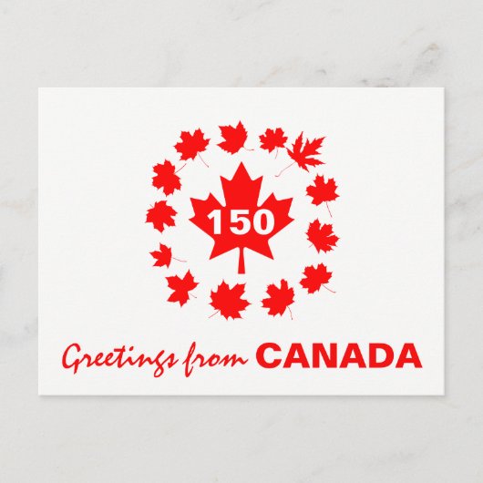Groeten uit Canada Briefkaart (Voorkant)