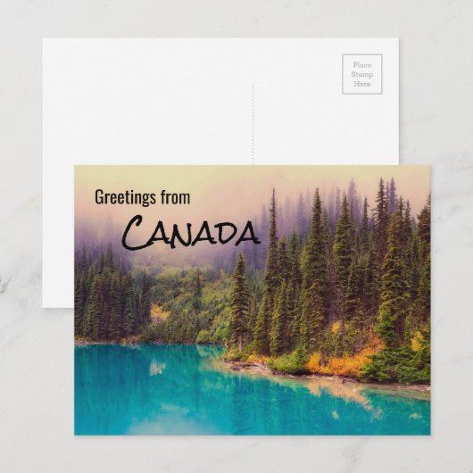 Groeten uit Canada Rustic Landscape Briefkaart (Voorkant / Achterkant)